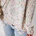  Isabel Confetti Distressed Knit Sweater