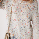  Isabel Confetti Distressed Knit Sweater