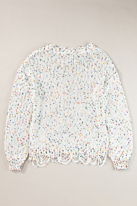 Isabel Confetti Distressed Knit Sweater