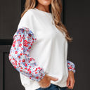  Isabel Floral Ruffled Balloon Sleeve Loose Blouse