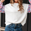  Isabel Floral Ruffled Balloon Sleeve Loose Blouse