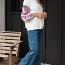  Isabel Floral Ruffled Balloon Sleeve Loose Blouse