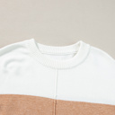  Isabella Colorblock Ribbed Trim Sweater