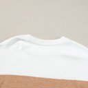  Isabella Colorblock Ribbed Trim Sweater