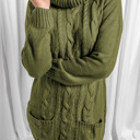  Isabella Cowl Cable Knit Sweater