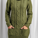  Isabella Cowl Cable Knit Sweater