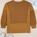  Isabella High Low Patchwork Sweatshirt