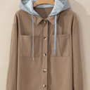  Isabella Hooded Drawstring Corduroy Shacket