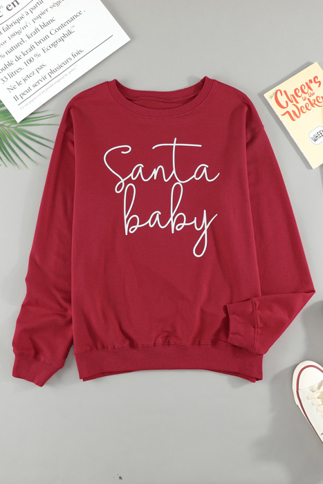 Isabella Santa Baby Print Pullover