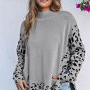 Gray Small Isabella Side Slit Oversized Sweater