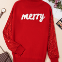 Racing Red XL Isabella Sleeves Christmas Turtleneck Sweater