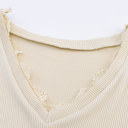  Isabella Texture Lace Trim Long Sleeve Top