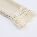  Isabella Texture Lace Trim Long Sleeve Top