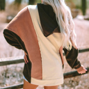  Isabelle Patchwork High Low Hoodie