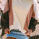  Isabelle Patchwork High Low Hoodie