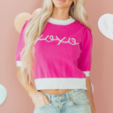  Isla Short Puff Sleeve Sweater