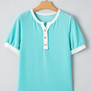  Ivey Colorblock Henley T Shirt