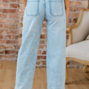  Ivory Detail Drawstring Barrel Jeans