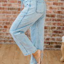  Ivory Detail Drawstring Barrel Jeans