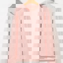 Light Pink XL Ivy Fuzzy Ribbed Texture Long Sleeve Top