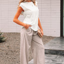  Ivy Lace Patchwork Cap Sleeve Round Neck Top
