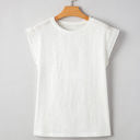  Ivy Lace Patchwork Cap Sleeve Round Neck Top