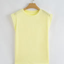  Ivy Lace Patchwork Cap Sleeve Round Neck Top