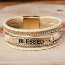 Beige Ivyjana Braided Detail Buckle Bracelet