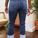 Blue Size 16 Jacy Cuffs Distressed Straight High Waist Jeans