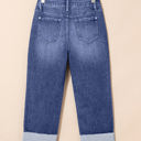 Blue Size 8 Jacy Cuffs Distressed Straight High Waist Jeans