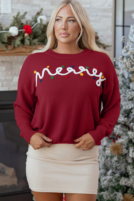 Jade Christmas Drop Shoulder Sweater