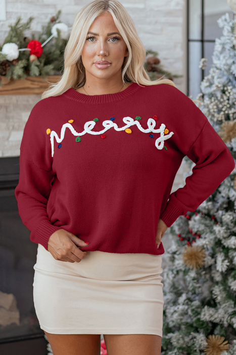 Jade Christmas Drop Shoulder Sweater