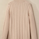  Jade Oversize Chunky Cable Knit Midi-length Cardigan