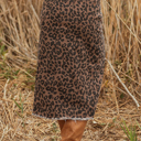  Jadecara Frayed Midi Skirt