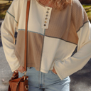  Jaliyah Knit Stitch Detail Long Sleeve Top