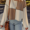  Jaliyah Knit Stitch Detail Long Sleeve Top