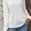  Jane Round Neck Drop Shoulder Textured Knit Top