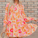  Jane Sleeve Ruffle Mini Dress