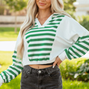  Janelle Collared Cropped Knit Pullover