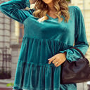  Jasmine Velvet V Neck Puff Sleeve Blouse