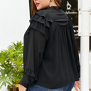  Jaycee Sleeve Chiffon Elegant PLUS Shirt