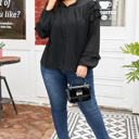  Jaycee Sleeve Chiffon Elegant PLUS Shirt