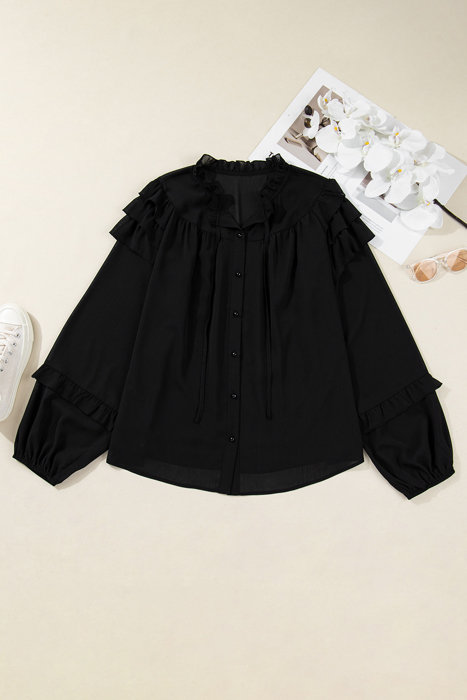 Jaycee Sleeve Chiffon Elegant PLUS Shirt