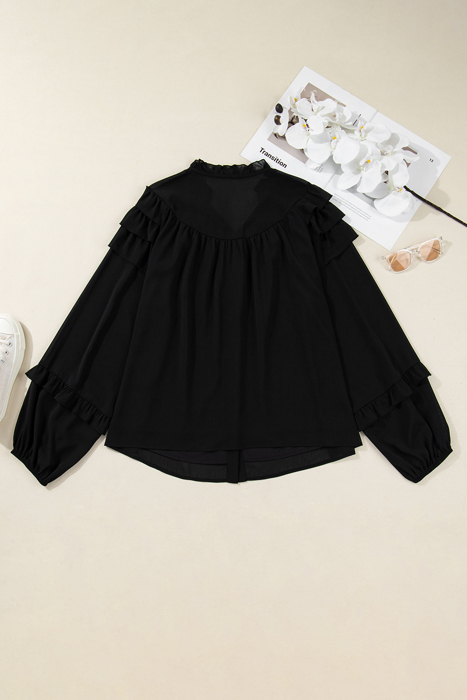 Jaycee Sleeve Chiffon Elegant PLUS Shirt