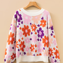 Khaki XL Jaylani Pattern Drop Shoulder Sweater