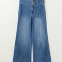 Sail Blue Size 6 Jaylani Raw Hem Flare Jeans