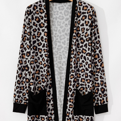 Jazmin Patched Open Front Cardigan