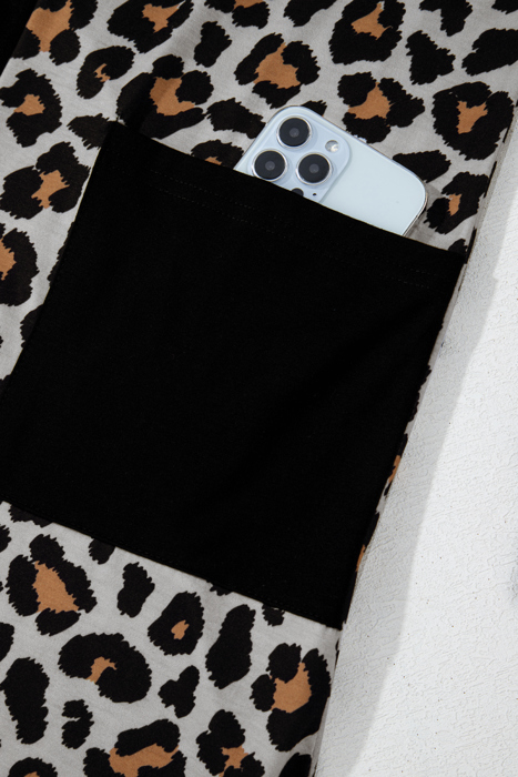 Jazmin Patched Open Front Cardigan