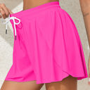  Jenna Drawstring Ruffle Shorts Bikini Bottom