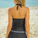  Jenna Halter Tankini Top with Swimsuit Skirt Tankini Set